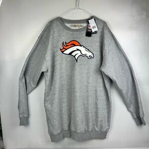 Fanatics Broncos Grey Crewneck Sweatshirt Mens 2XLT brand new with tags!